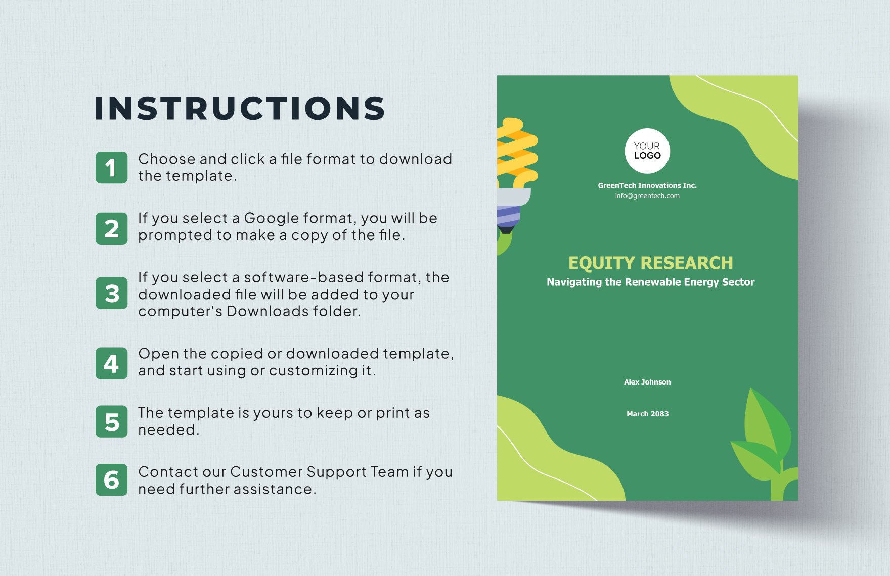 Equity Research Template