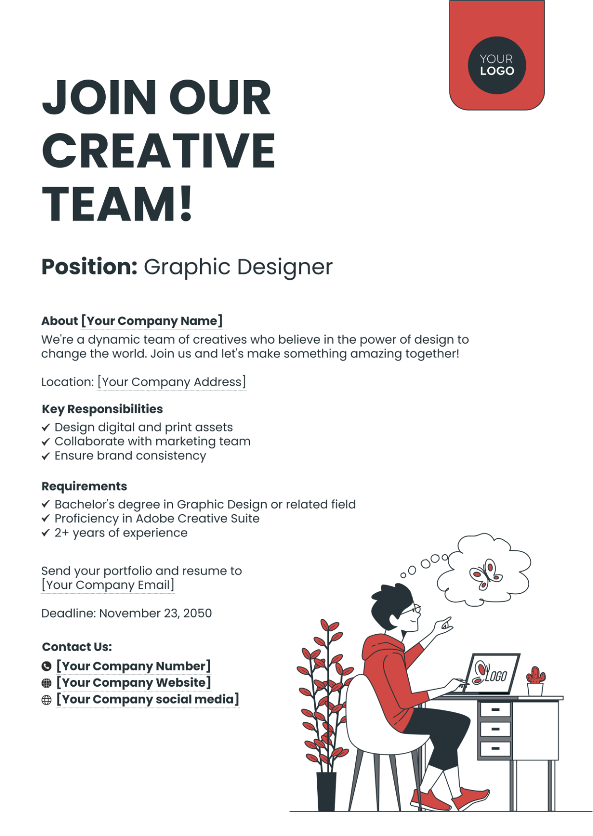 Graphic Designer Job Ad Template