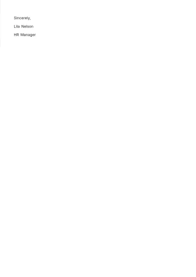 Free Simple Work Experience Letter Template to Edit Online