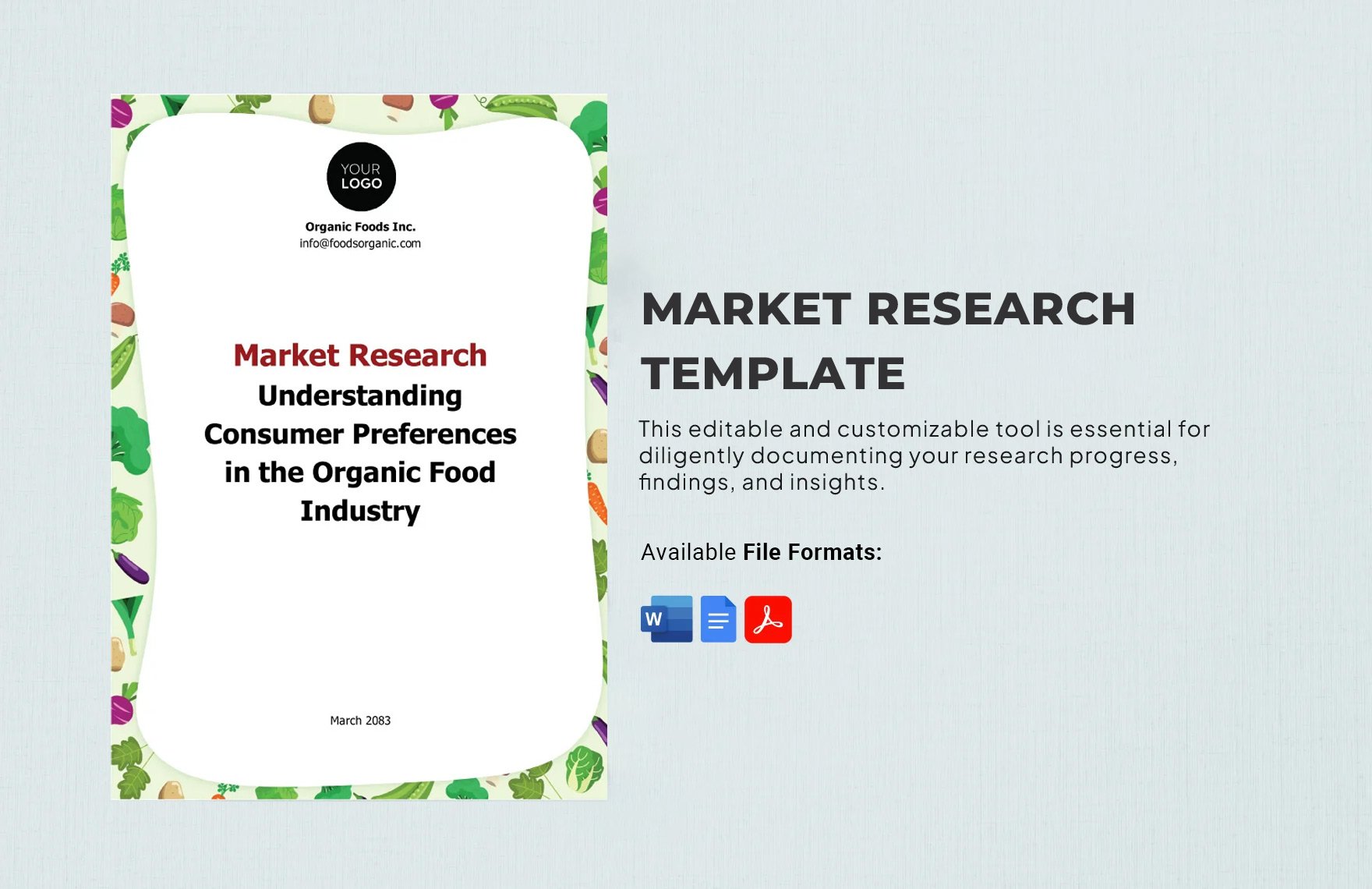 Free Market Research Template in Word, Google Docs, PDF