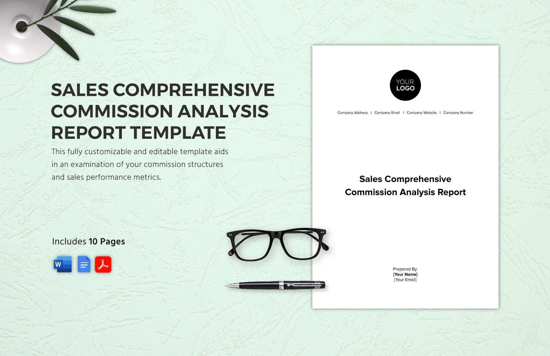 Sales Comprehensive Commission Analysis Report Template