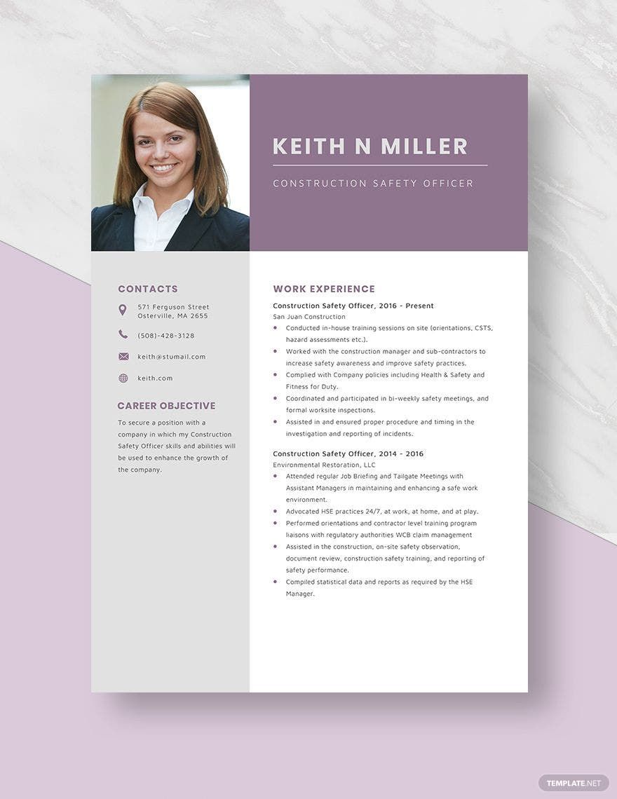 Safety Officer Resume Format Pdf Download