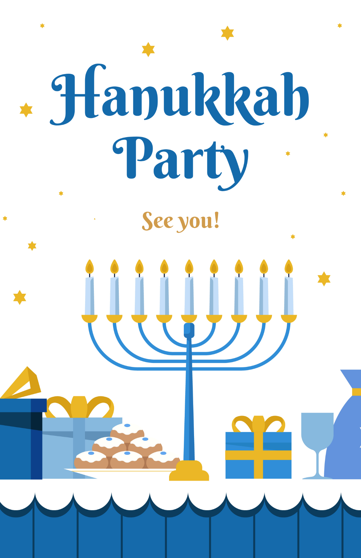 Simple Hanukkah Festival Poster