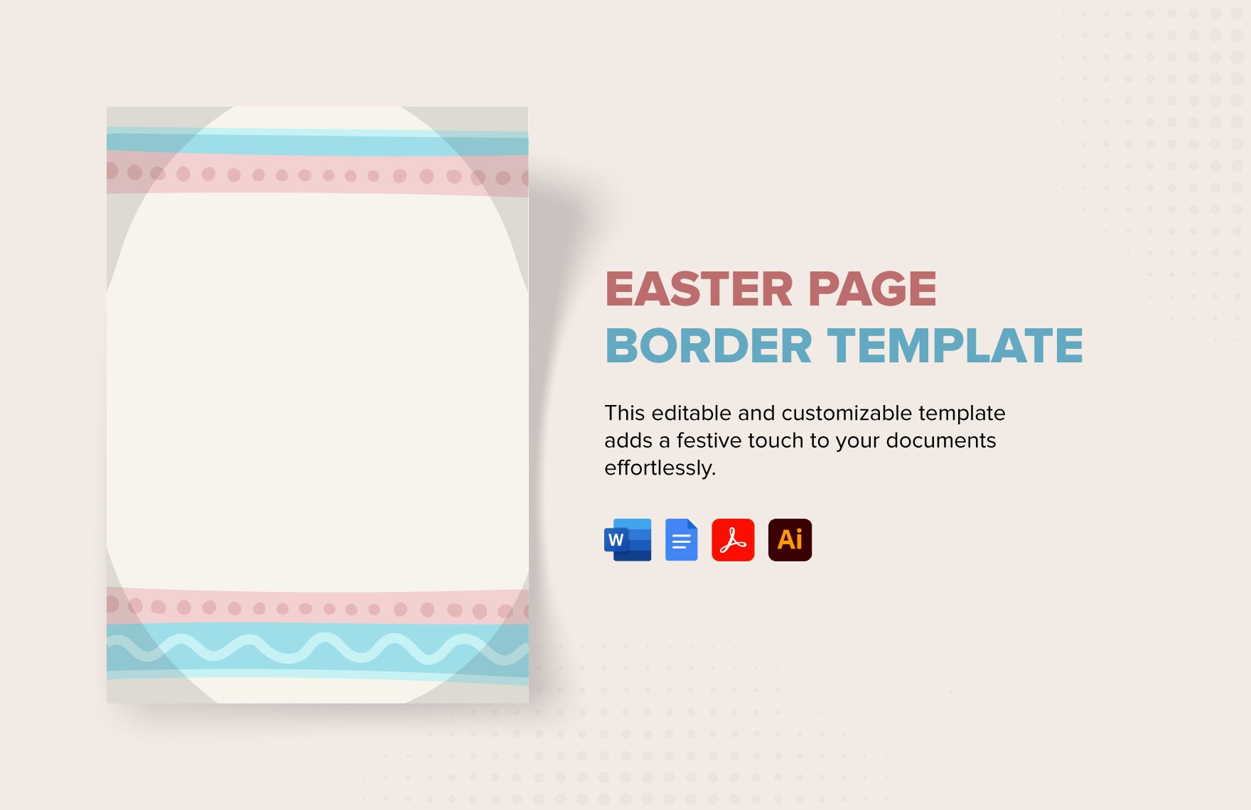 Easter Page Border Template in Word, Google Docs, PDF, Illustrator