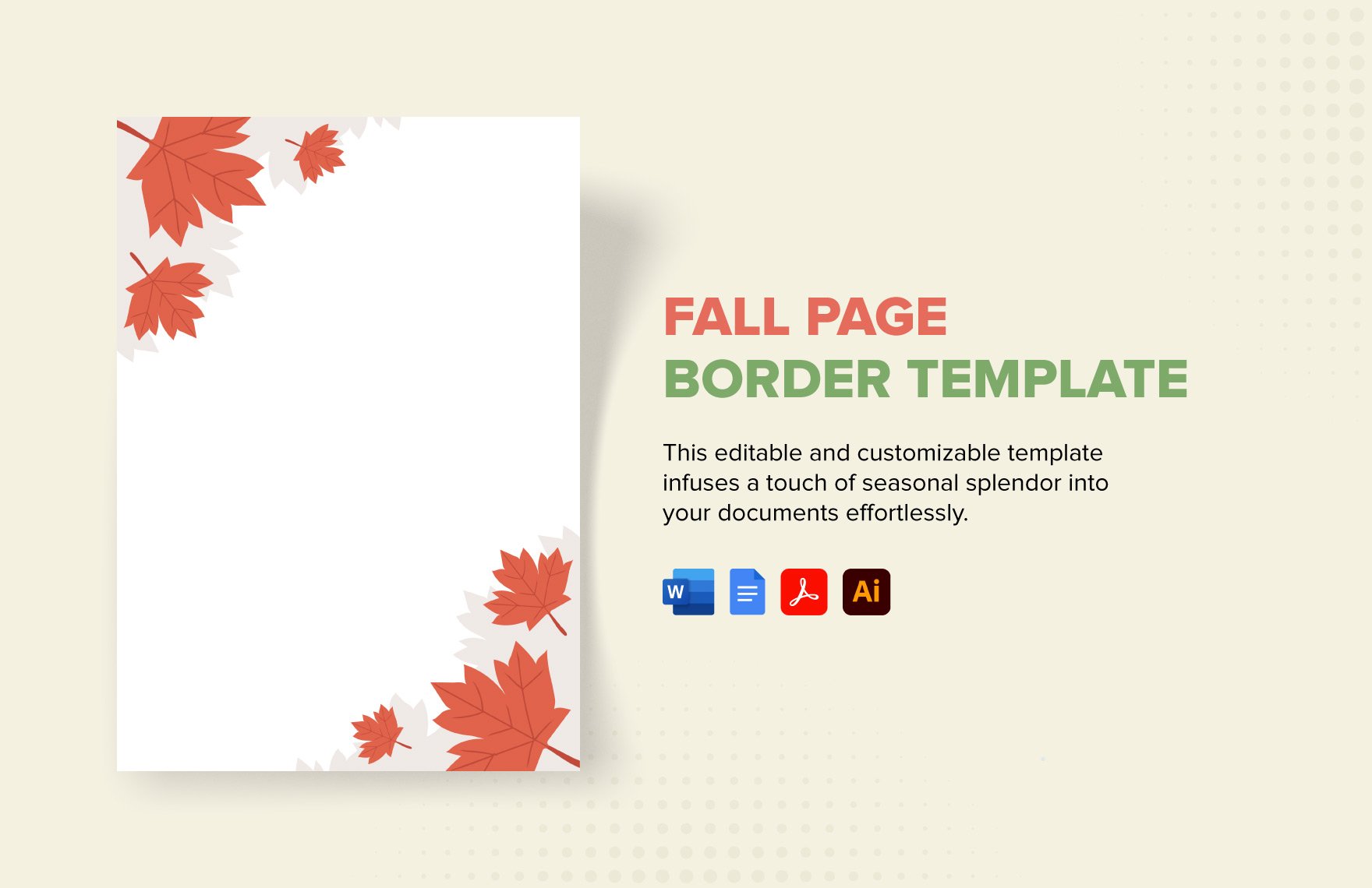 Fall Page Border Template