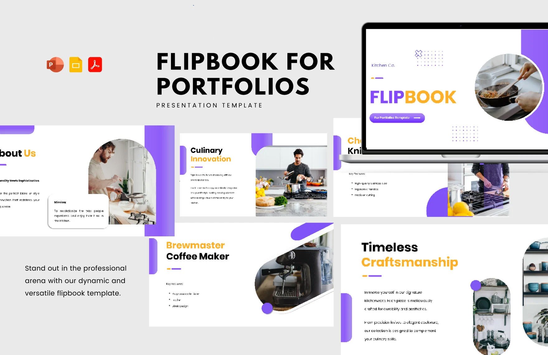 Free Flipbook for Portfolios Template in PDF, PowerPoint, Google Slides