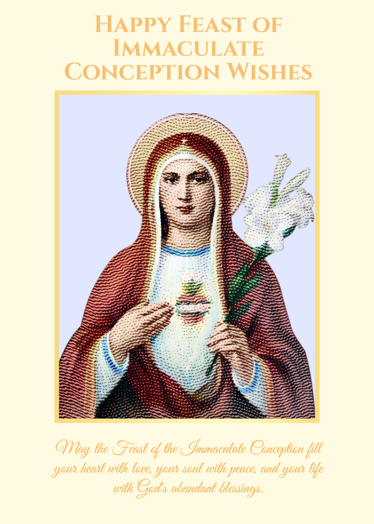 Free Happy Feast of Immaculate Conception Wishes Template