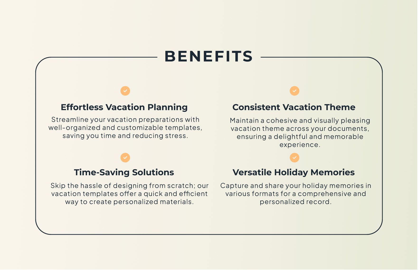 Blank Vacation Template