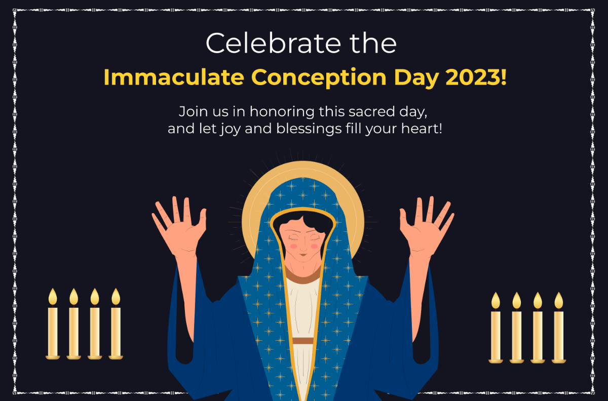 Free Feast of the Immaculate Conception Day 2023 Template