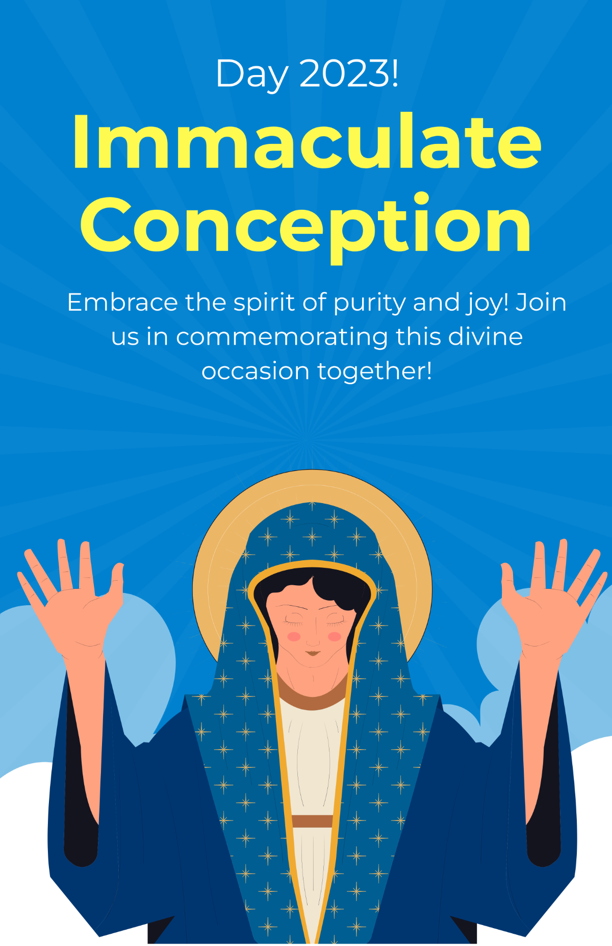 Feast of the Immaculate Conception Day 2023 Poster