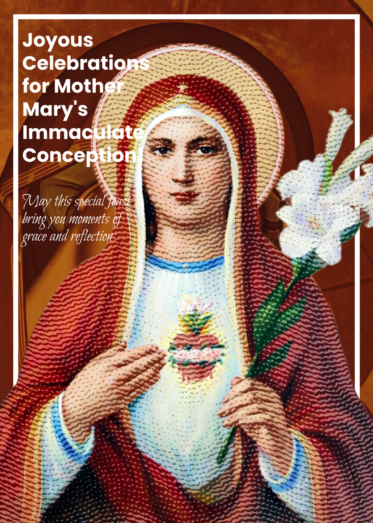 Mother Mary Immaculate Conception Feast Wishes Template