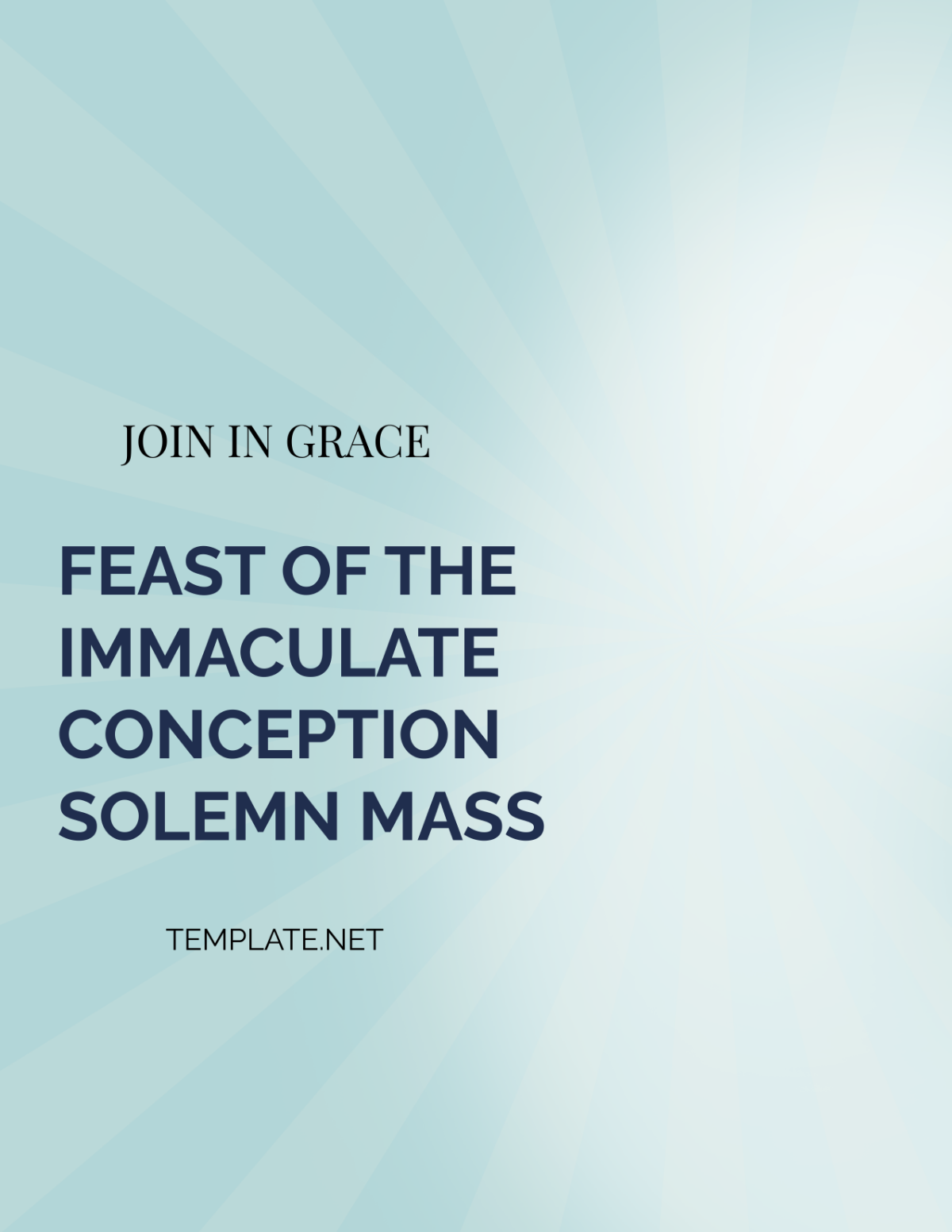 Feast of the Immaculate Conception Month Celebration Template