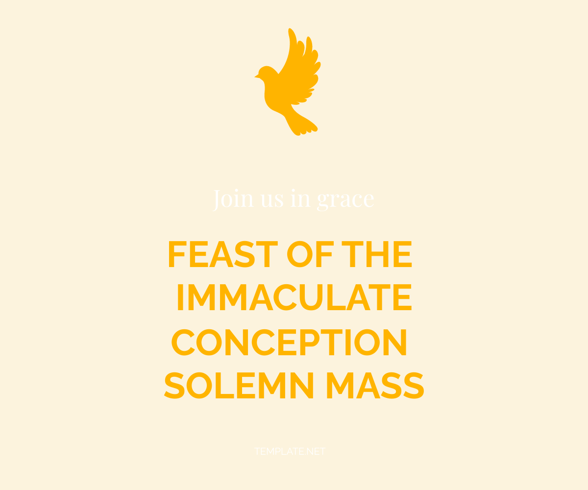 Free Feast of the Immaculate Conception Day Ad Banner Template
