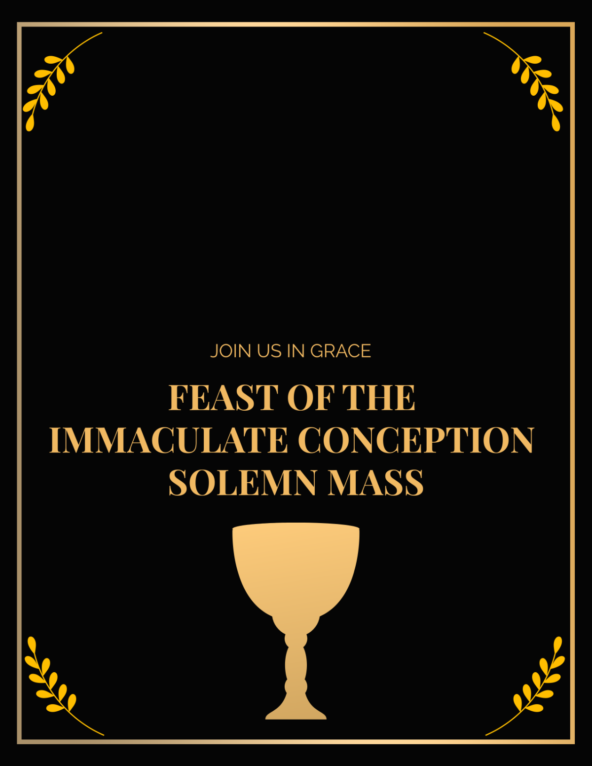 Free Feast of the Immaculate Conception Day Flyer Template