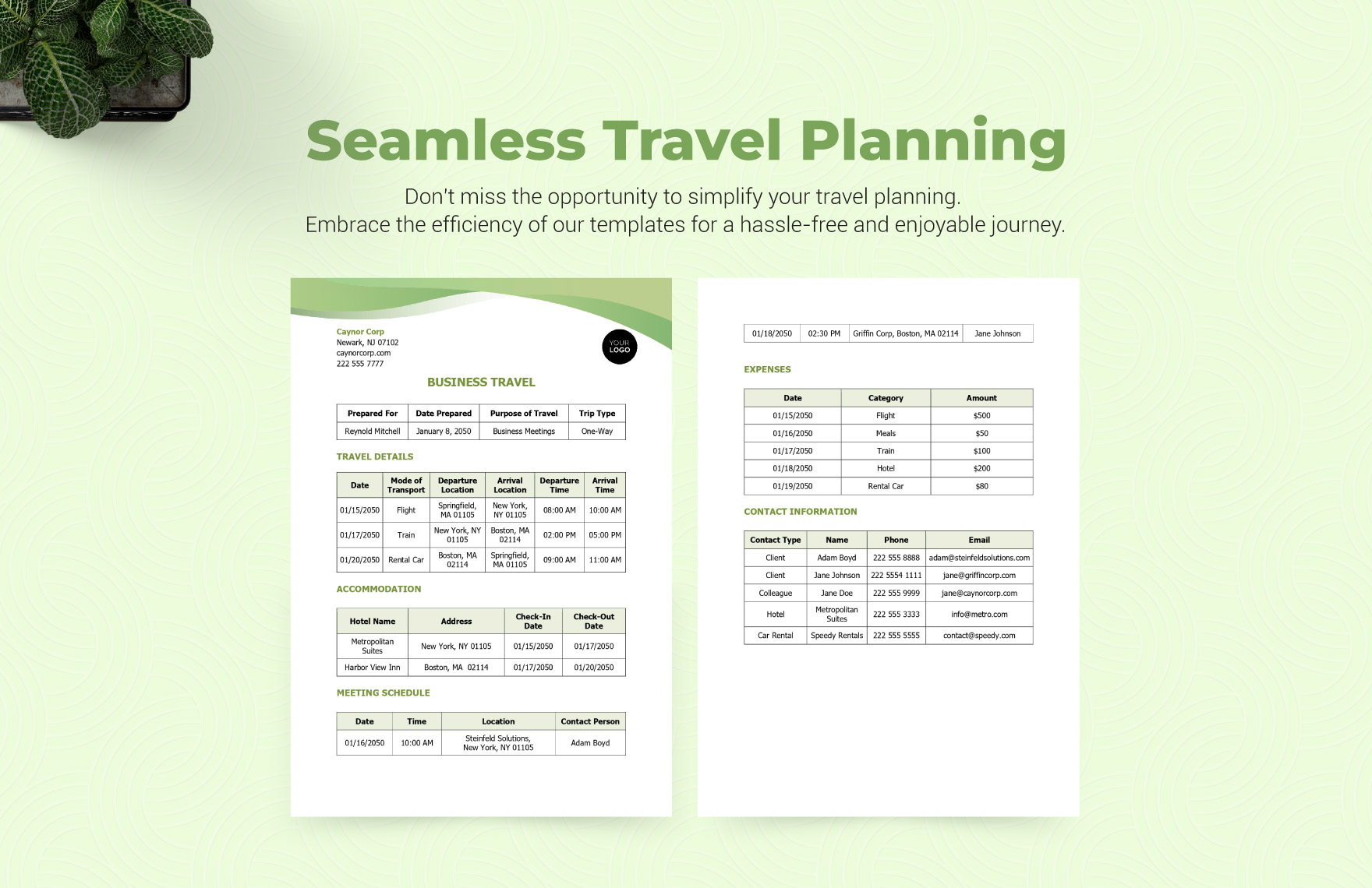 Business Travel Template