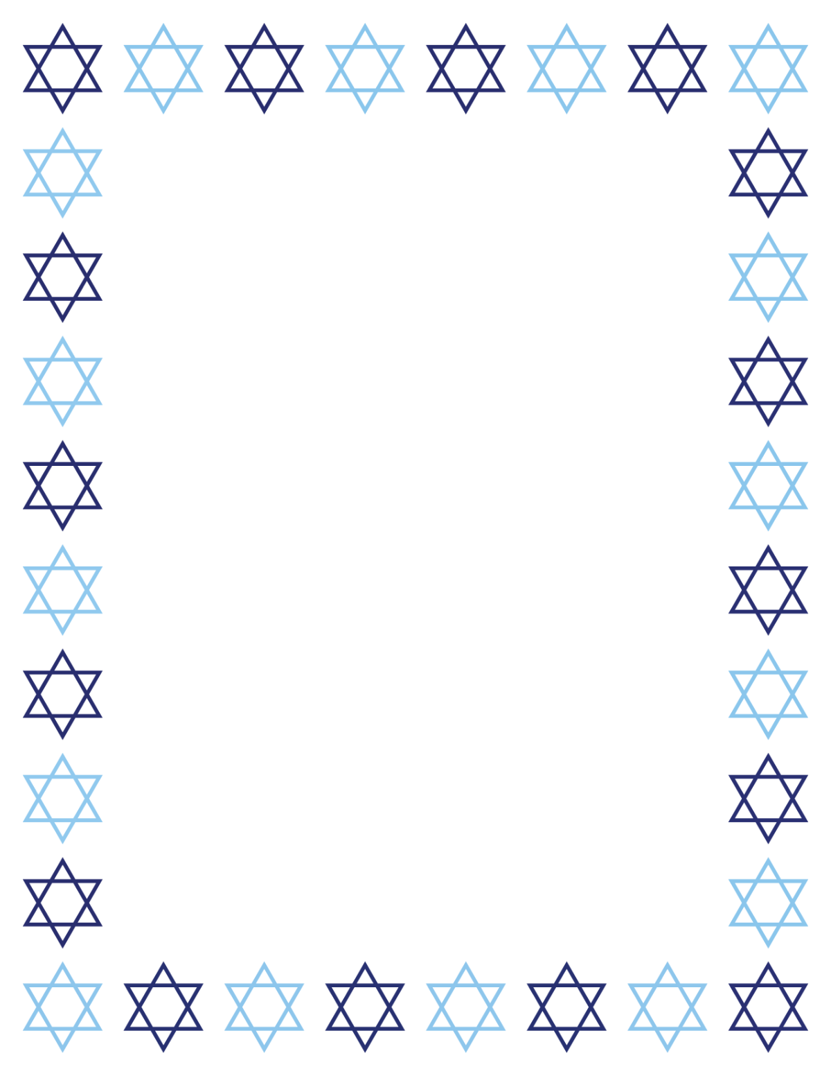 Free Hanukkah Flyer Border Template