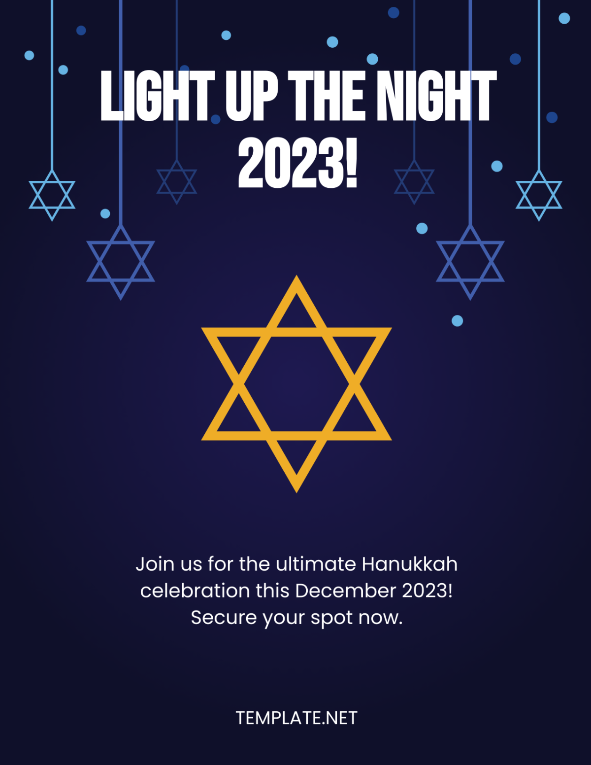 Hanukkah Event Flyer Template
