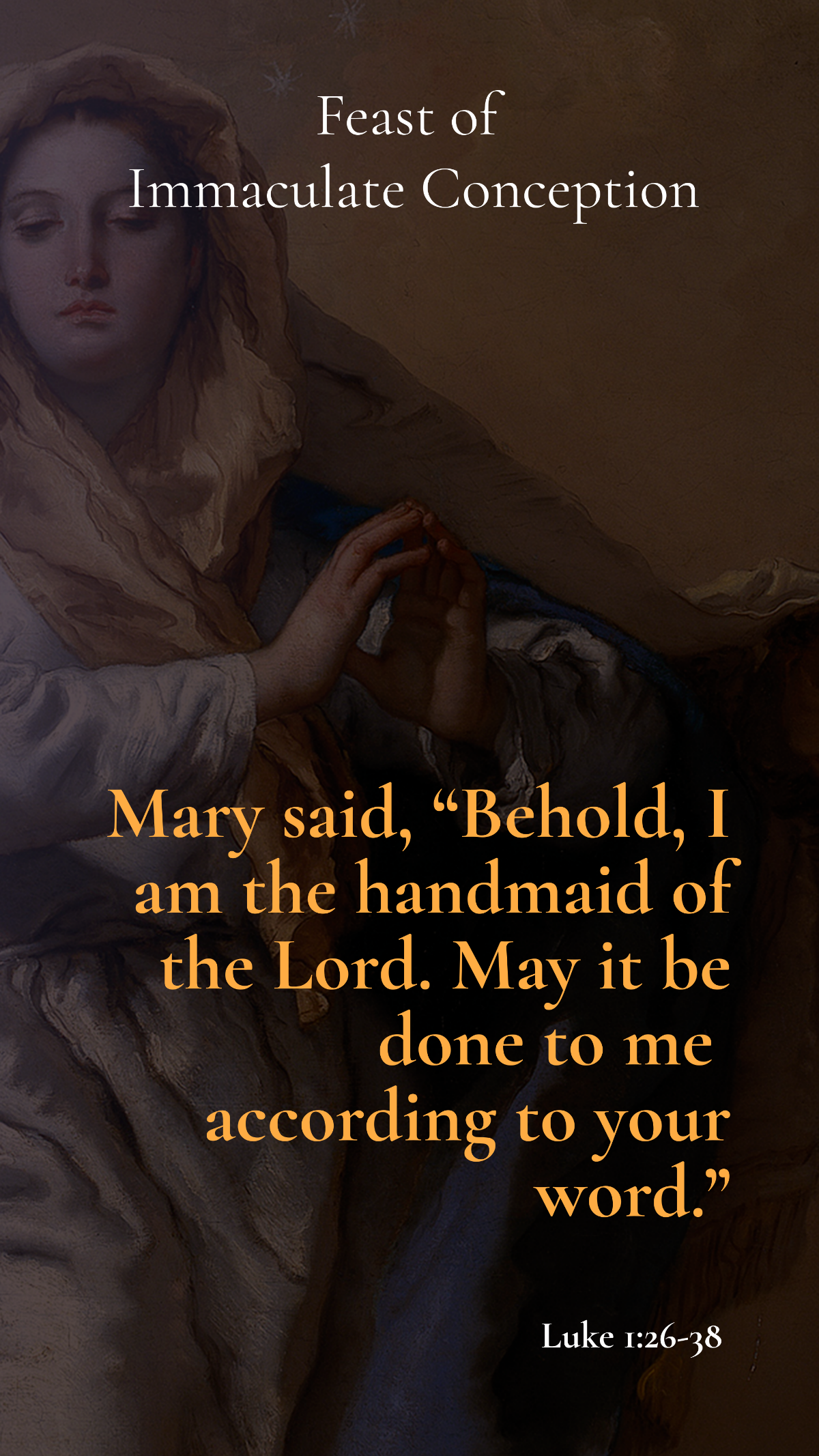 Free Simple Feast of the Immaculate Conception Quote Template