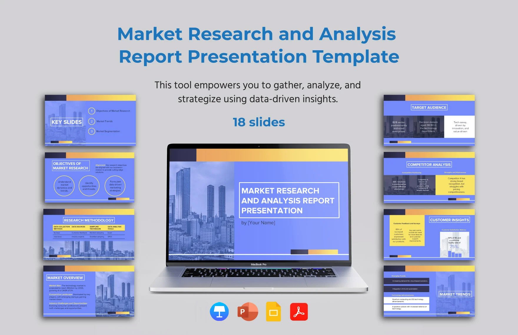 Market Research and Analysis Report Presentation Template