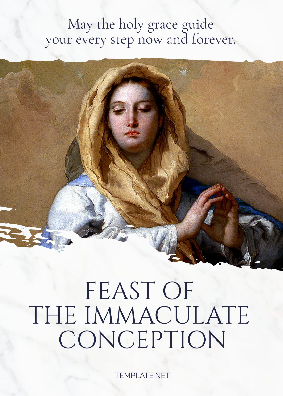 Feast of the Immaculate Conception Greeting Template
