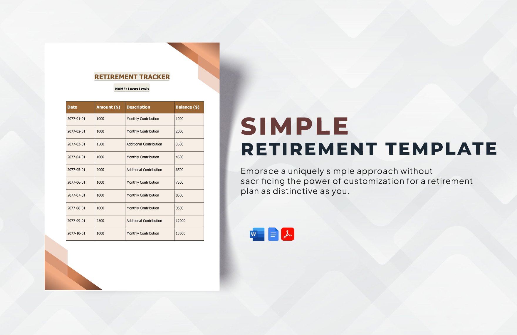 Simple Retirement Template