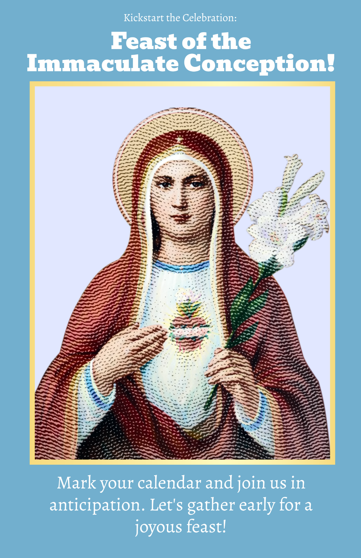 Early Feast of the Immaculate Conception Poster Template