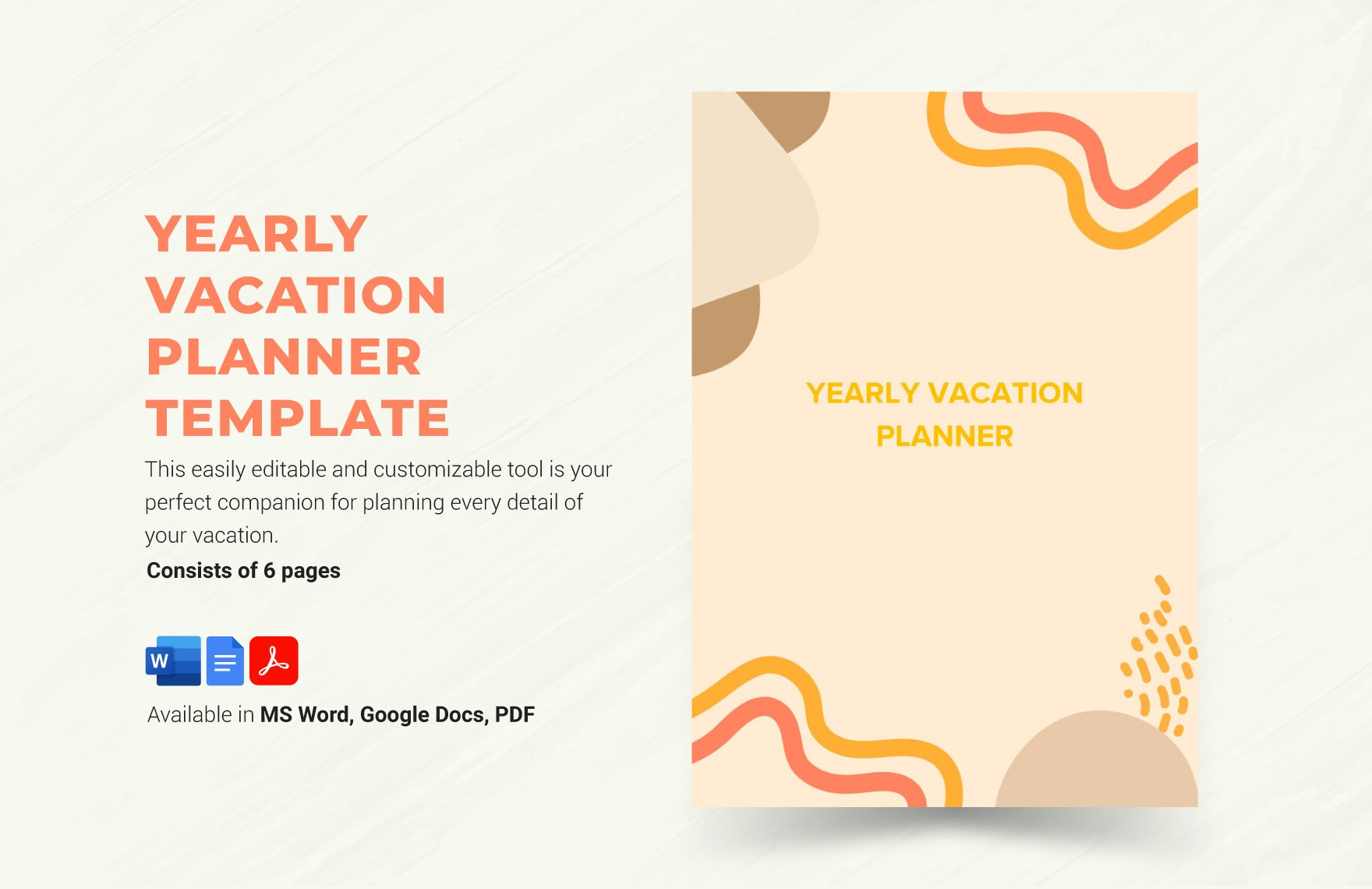 Yearly Vacation Planner Template