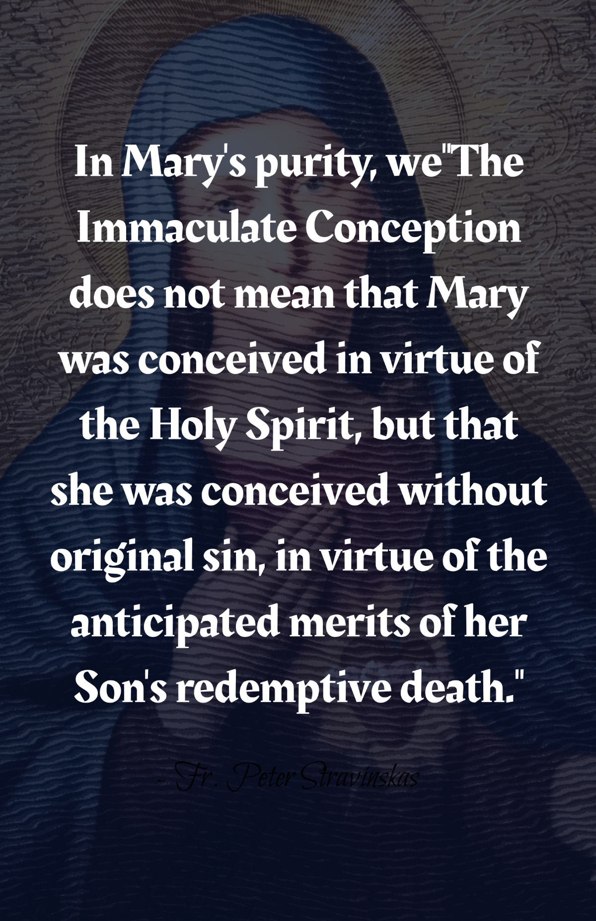 Quotes on Immaculate Conception Feast Poster