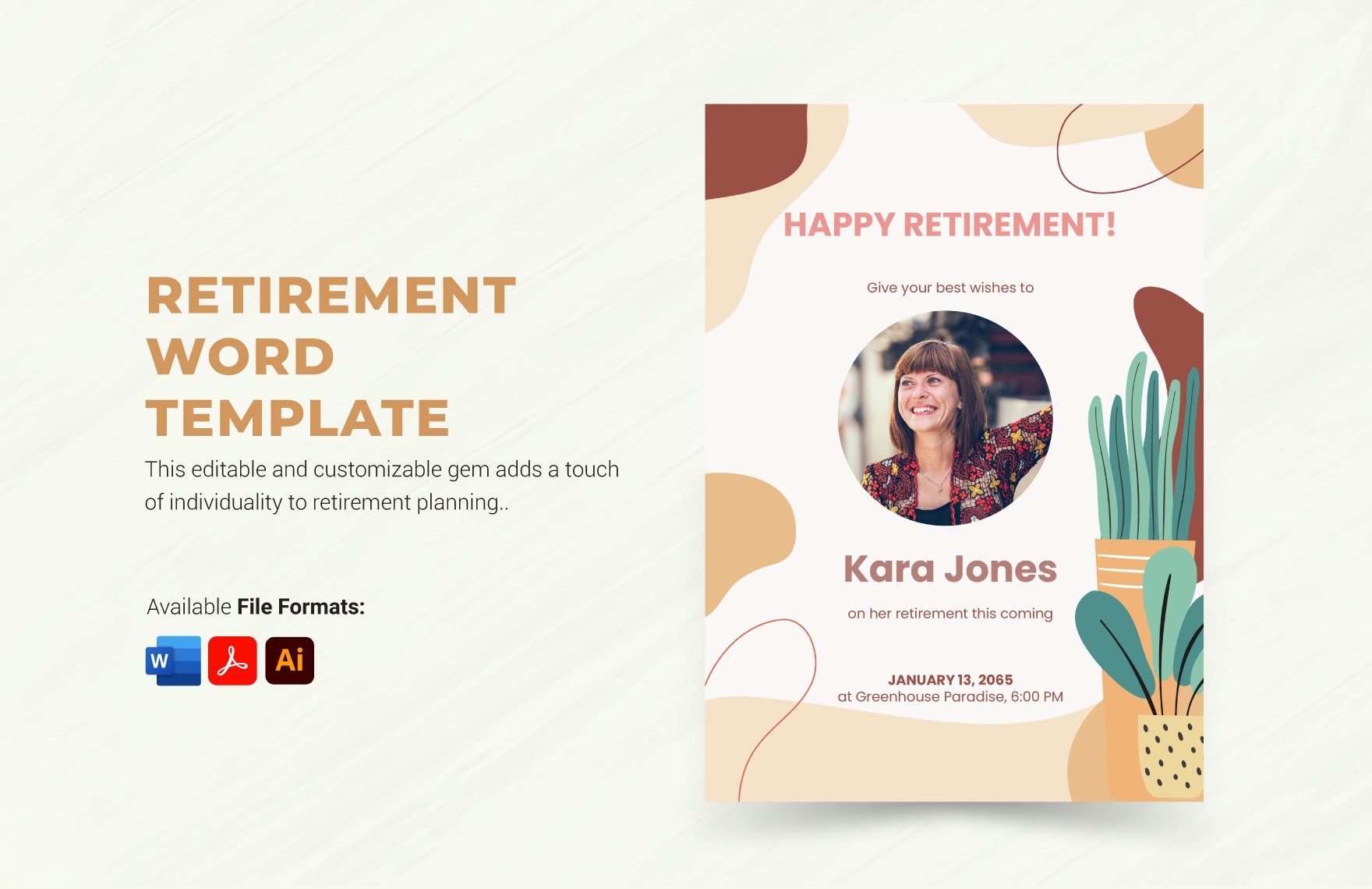 Free Retirement Word Template in Word, PDF, Illustrator