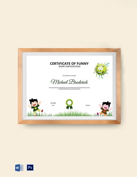 funny-sports-participation-certificate