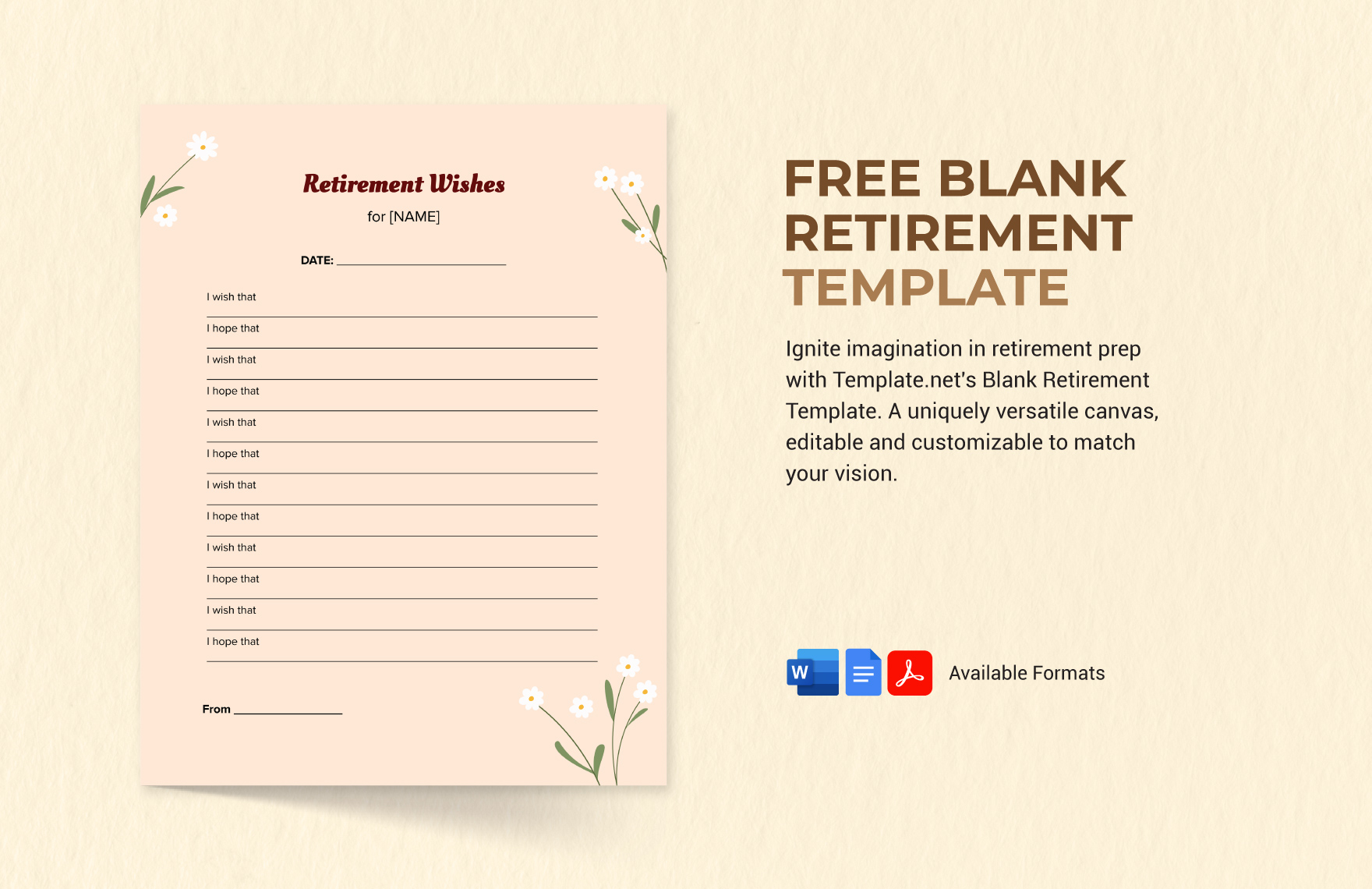 Free and customizable retirement templates