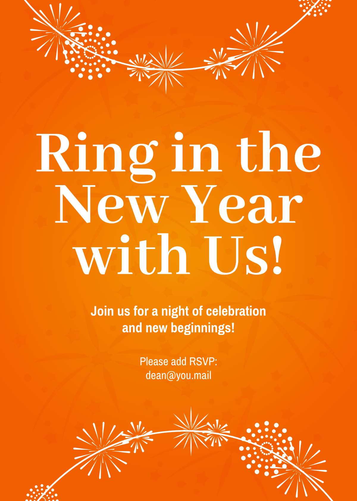 Free New Year Invitation Template - Edit Online & Download