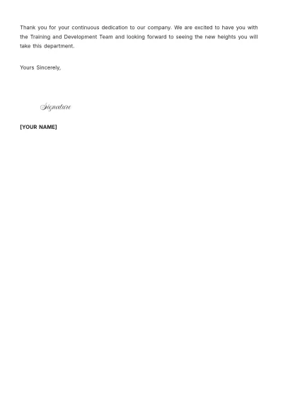 Free Transfer Letter Template to Edit Online