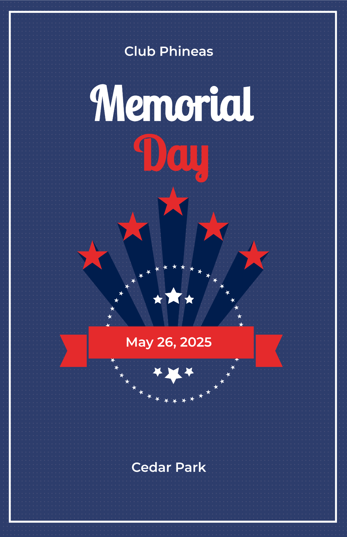 Memorial Day Event Poster Template