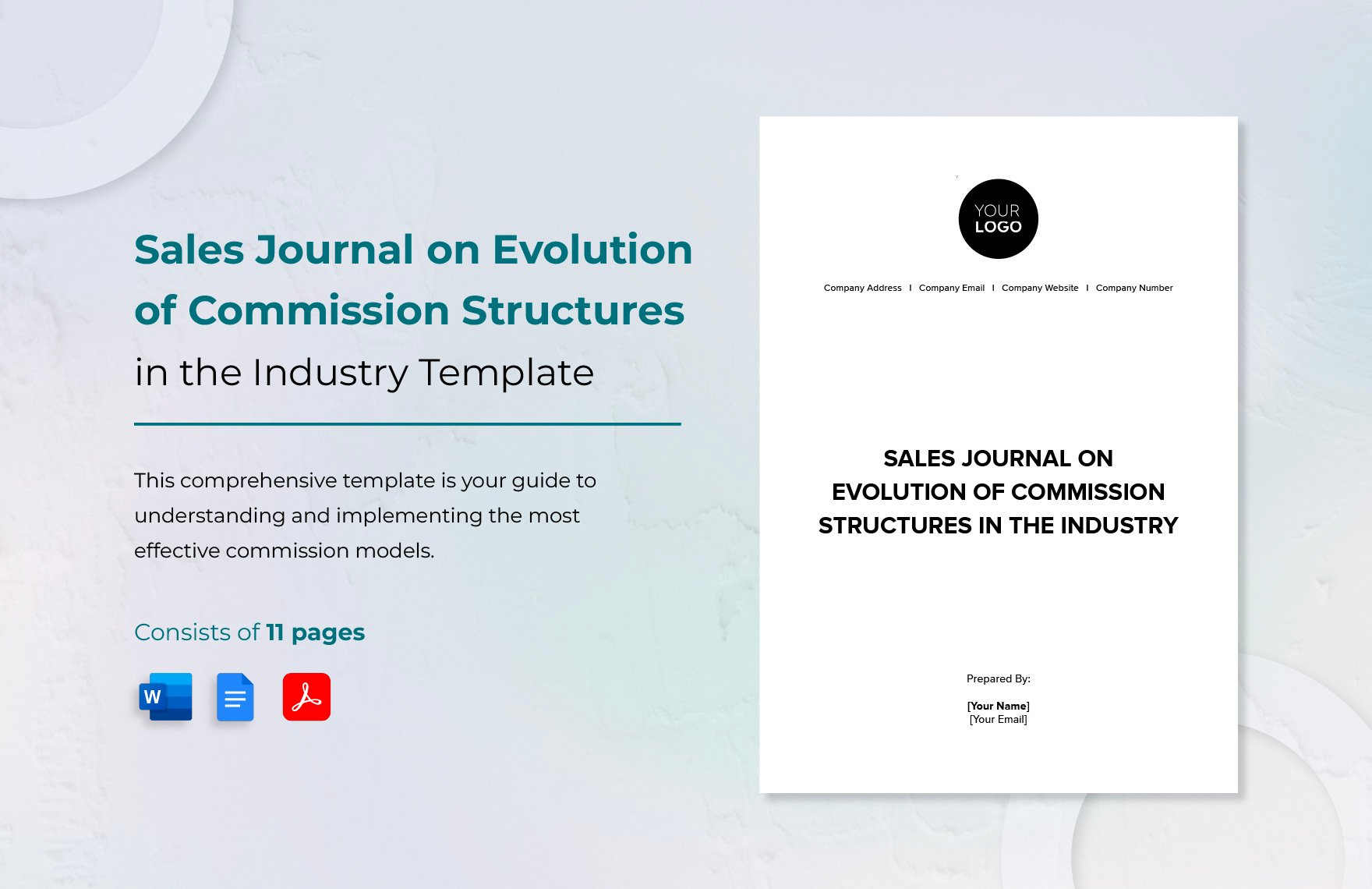 Sales Journal on Evolution of Commission Structures in the Industry Template