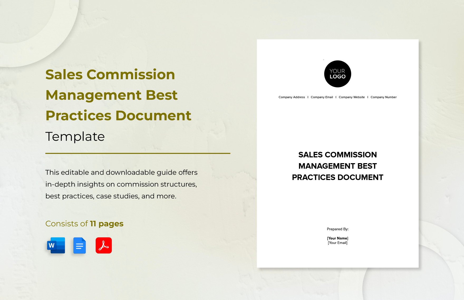 Sales Commission Management Best Practices Document Template in Word, Google Docs, PDF