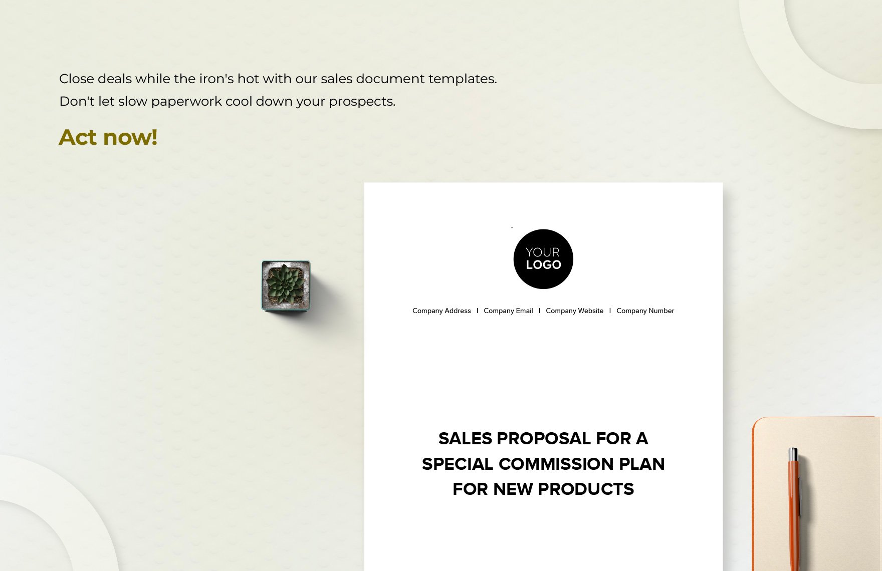 Sales Proposal for a Special Commission Plan for New Products Template