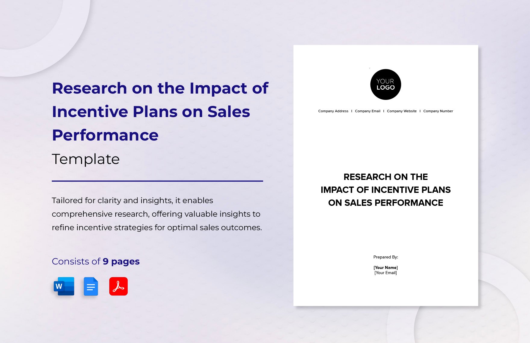 Research on the Impact of Incentive Plans on Sales Performance Template