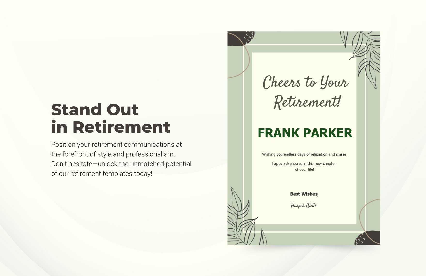 Sample Retirement Template