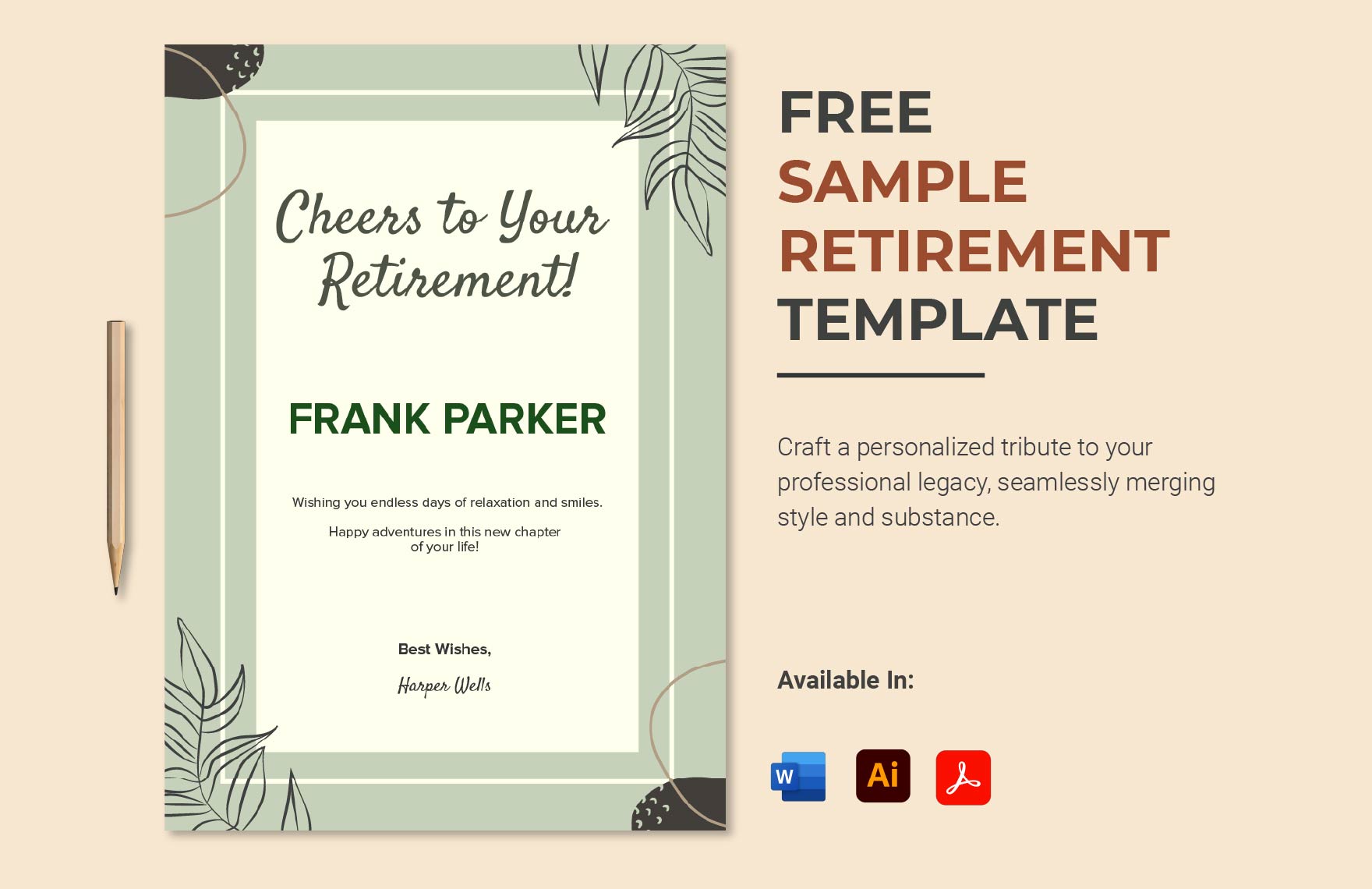 Free and customizable retirement templates