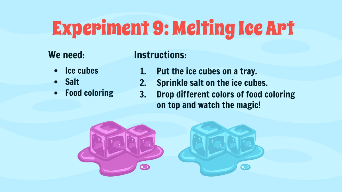 Free Simple Water Experiments Template to Edit Online