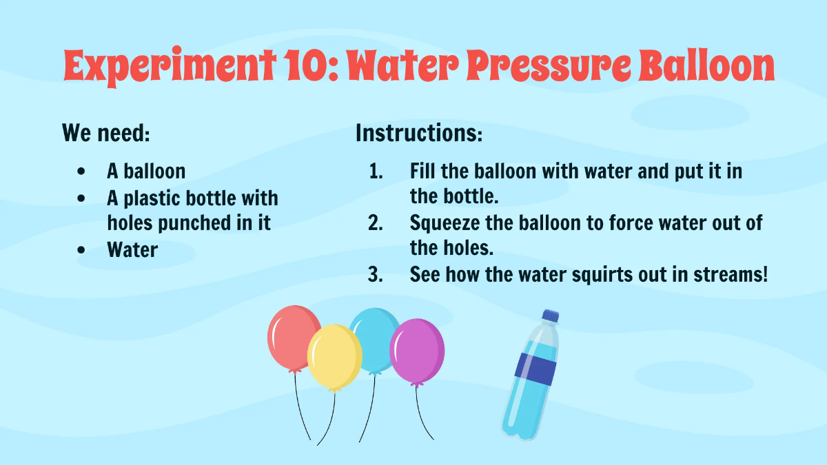 Free Simple Water Experiments Template to Edit Online