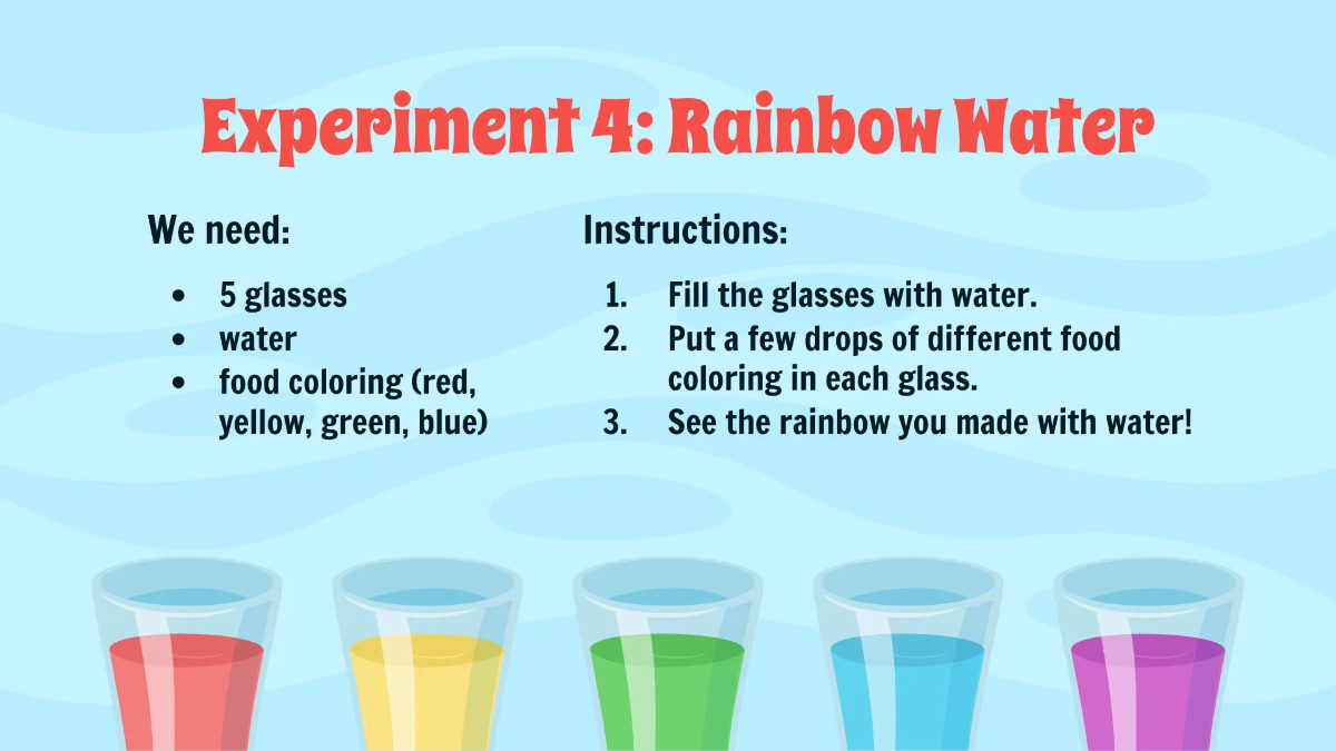 Free Simple Water Experiments Template to Edit Online