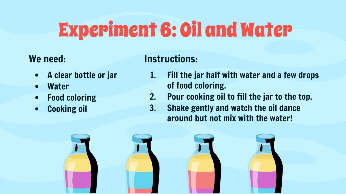 Free Simple Water Experiments Template to Edit Online