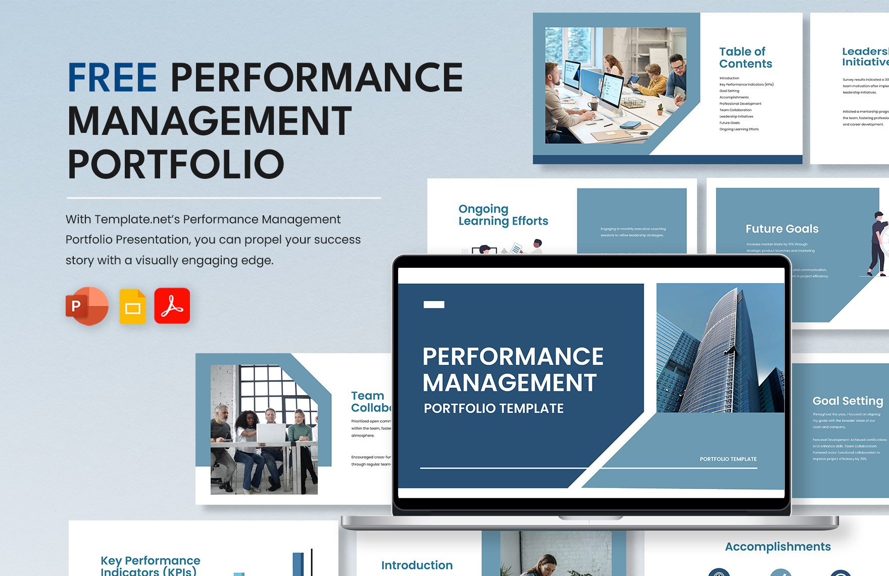 Performance Management Portfolio Template in PDF, PowerPoint, Google Slides