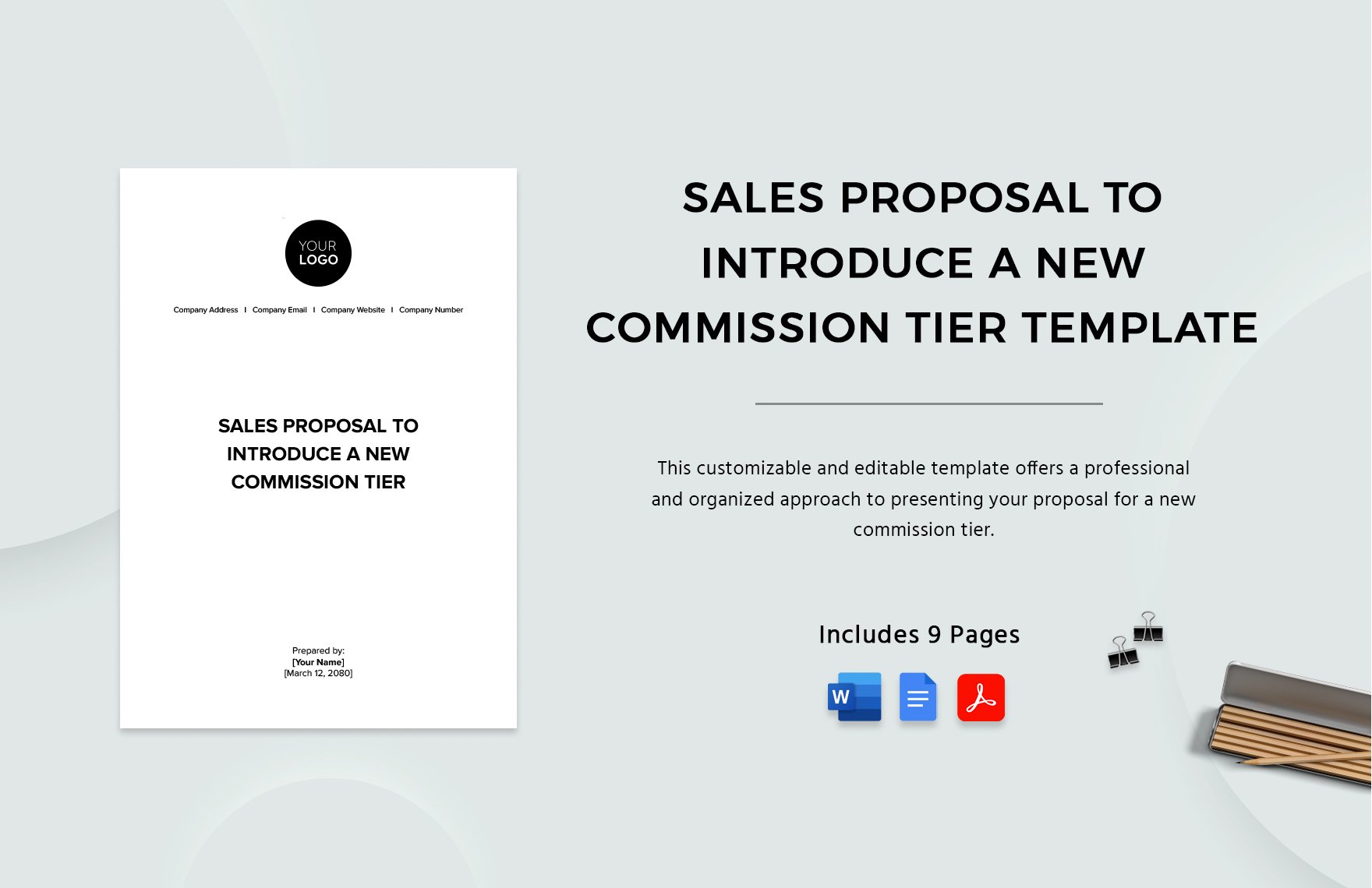 Sales Proposal to Introduce a New Commission Tier Template