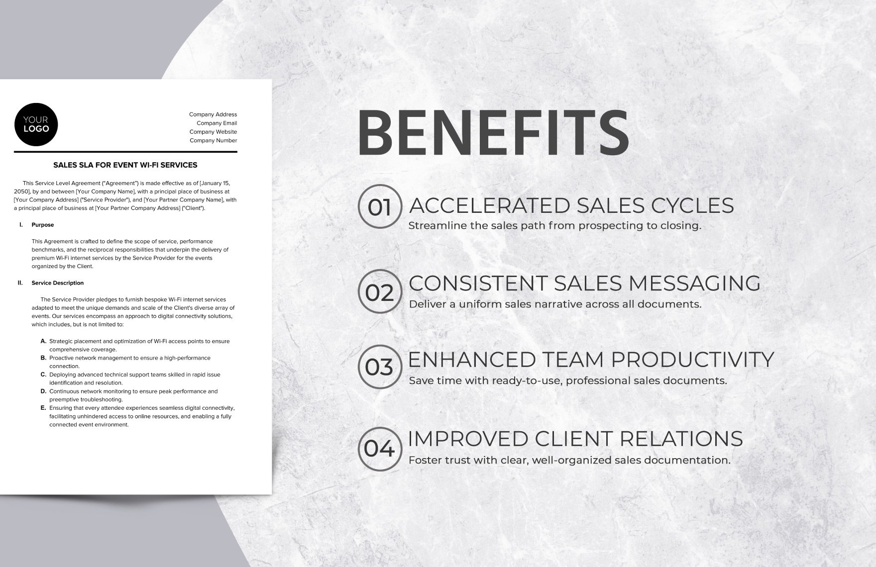 Sales SLA for Event Wi-Fi Services Template