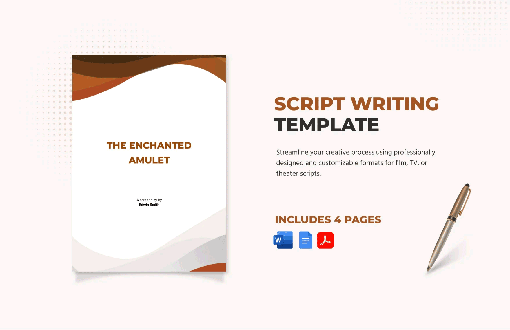 Free Script Writing Template in Word, Google Docs, PDF