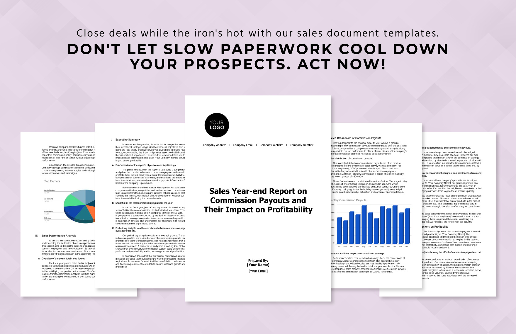Sales Yearend Report on Commission Payouts and Their Impact on Profitability Template