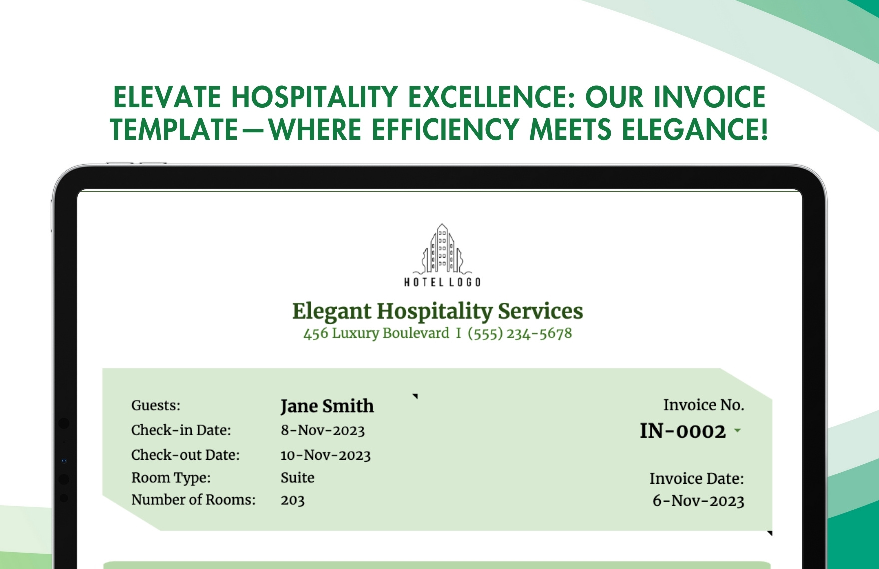 Hospitality Invoice Template